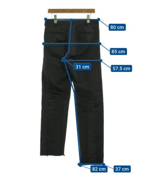 Comme des Garcons Homme Plus Casual Pant Slacks Polyester Plain Zipper Full Length Black Size US 32 / EU 48 - 3 Thumbnail