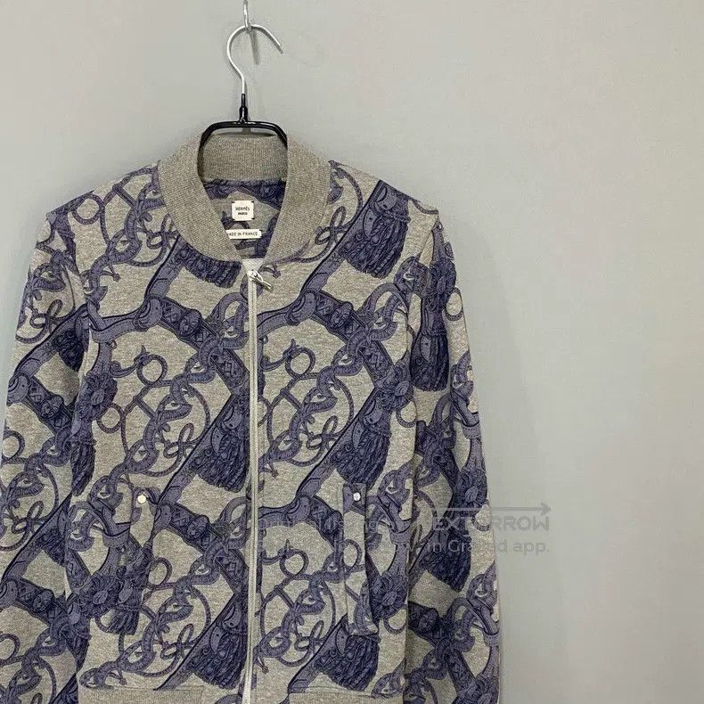 Hermes Hermes Wool Printed Zip-Up Jacket Size XS / US 0-2 / IT 36-38 - 2 Thumbnail