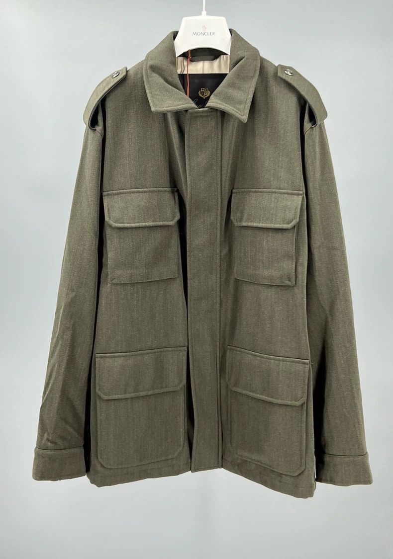 Loro Piana Loro Piana Green wool windproof and waterproof jacket for Size US L / EU 52-54 / 3 - 1 Thumbnail