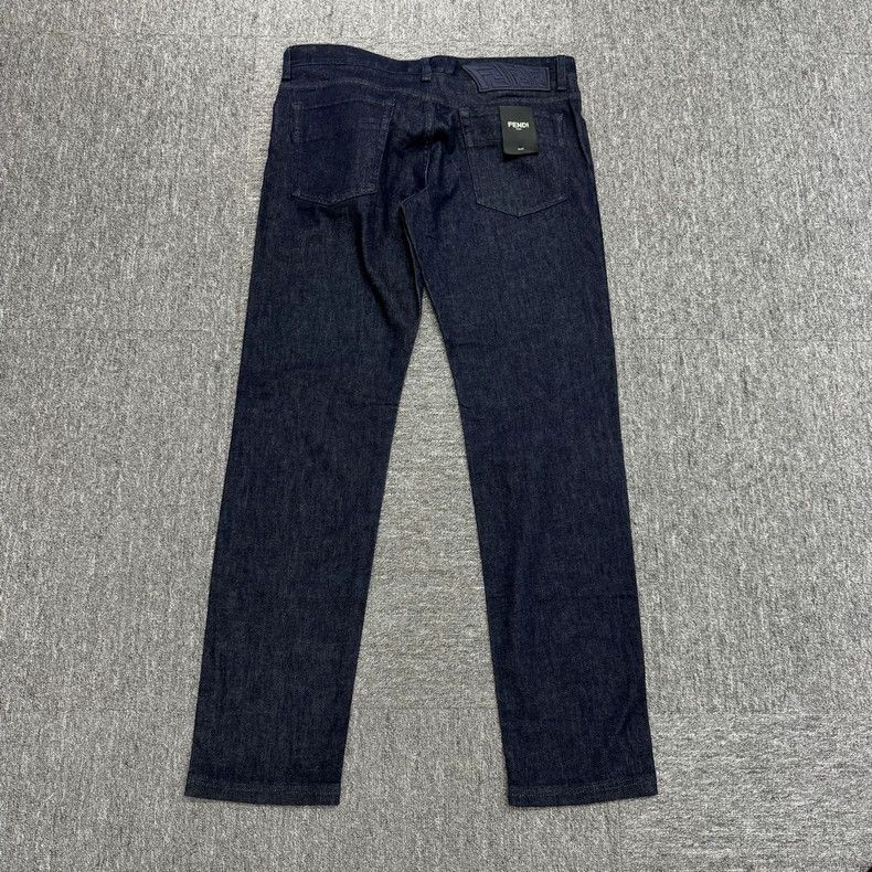 FENDI embroidery denimn pants jeans Fendi Embroidered Denim Jeans