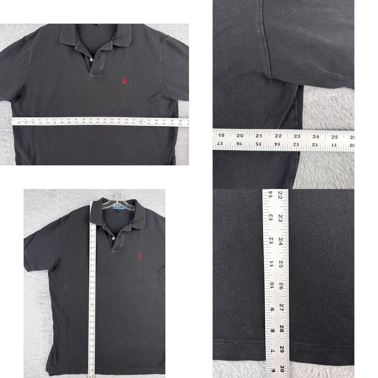 Polo Ralph Lauren VINTAGE Polo Ralph Lauren Polo Shirt Men 2XL Black 100% Cotton Jersey Slim Short Sleeve Size US XXL / EU 58 / 5 - 8 Thumbnail