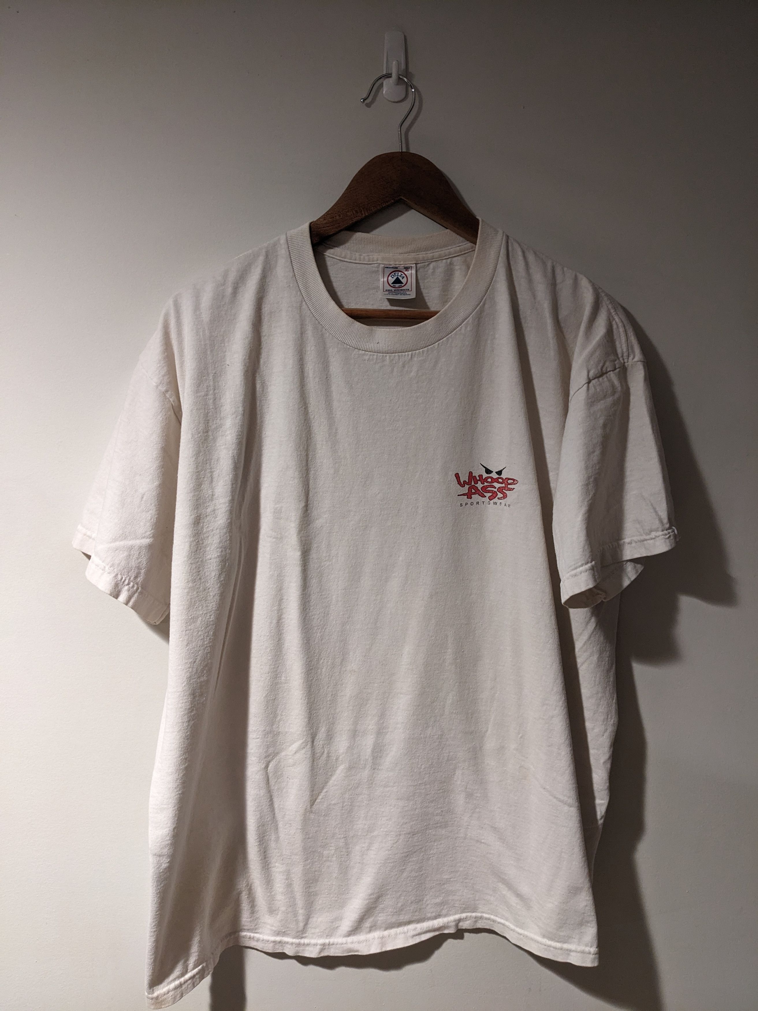 Vintage Vintage Y2K Whoop Ass Hold My Hammer Beige X-Large T-Shirt Size US XL / EU 56 / 4 - 5 Thumbnail