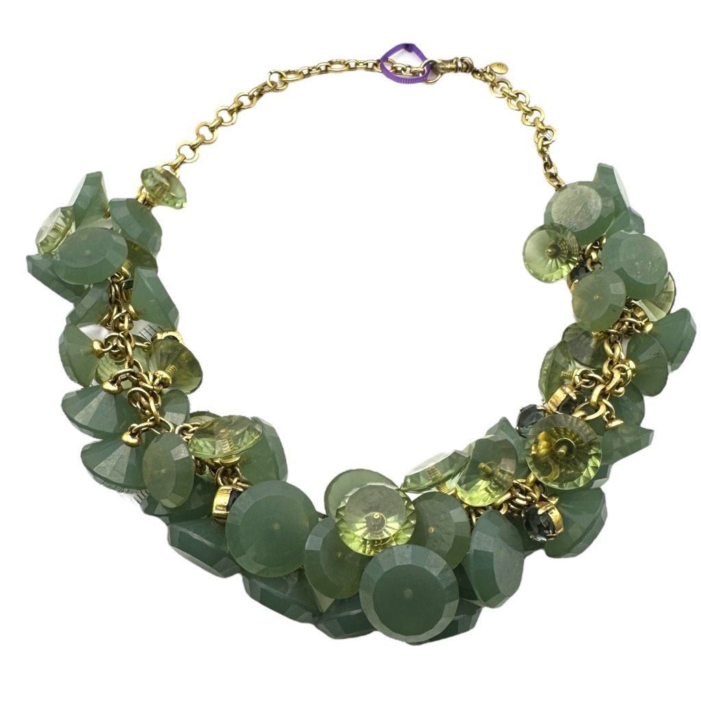 J.Crew J. CREW Designer Green Lucite Chunky Seafoam Acrylic Bead St Size ONE SIZE - 1 Thumbnail