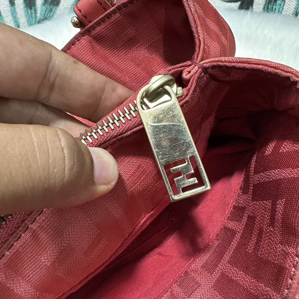 Fendi Authentic FENDI Red Zucca Chain Handbag Size ONE SIZE - 11 Thumbnail