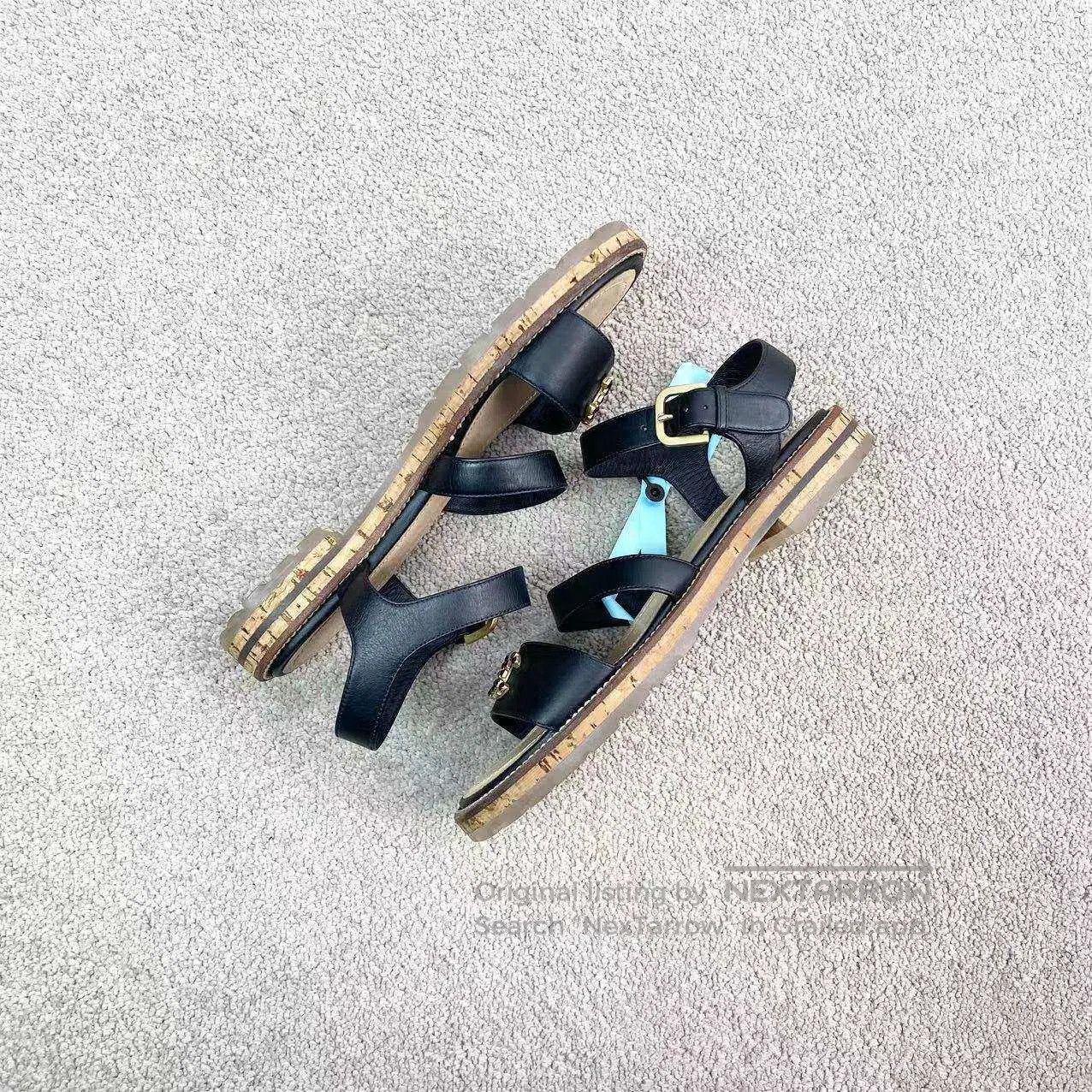 Chanel Chanel Rhinestone logo flat sandals| Size US 6.5 / IT 36.5 - 4 Thumbnail