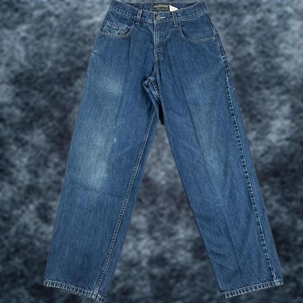 Levi's Vintage Levi'S Silvertab Baggy Wide Leg Loose Jeans 28x32 Mens Blue Y2K 90s Skate - 32" Inseam Size US 28 / EU 44 - 1 Thumbnail
