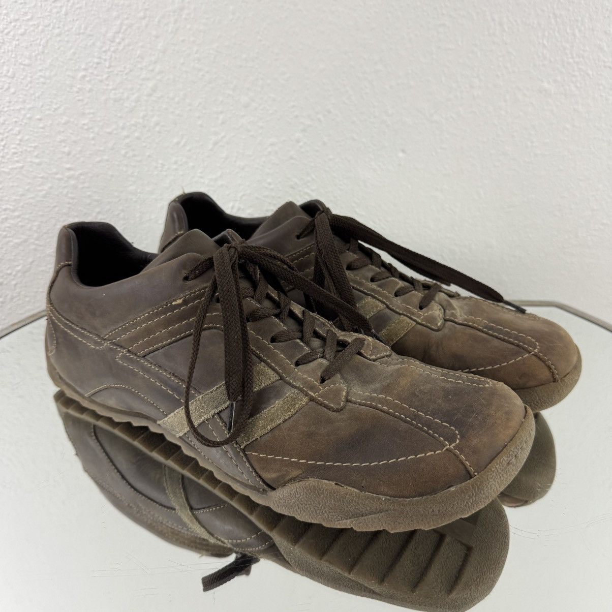 Arizona Jean Co. ARIZONA Vintage Brown Leather Suede Lace Up Oxford Sneakers Size US 12 / EU 45 - 1 Thumbnail