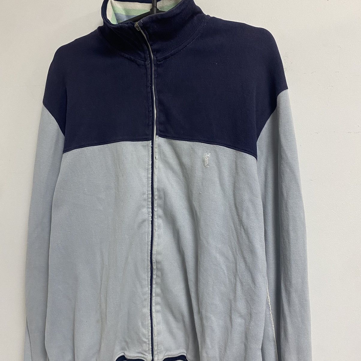 Yves Saint Laurent Vintage yves saint lauren distressed ysl zip hoodie Size US L / EU 52-54 / 3 - 7 Thumbnail