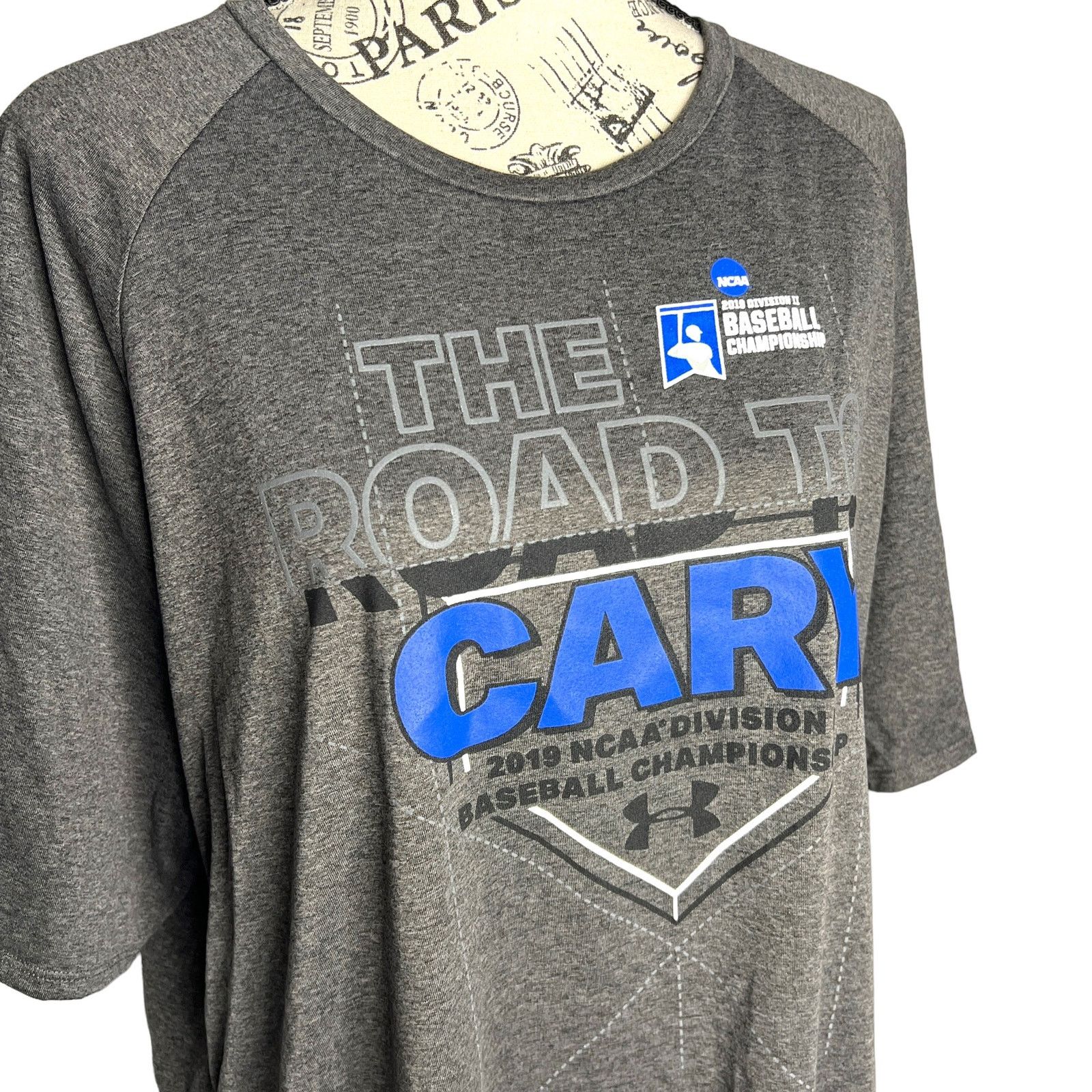 Under Armour "The Road to Cary" 2019 NCAA Baseball Championship Tee Size US XL / EU 56 / 4 - 6 Thumbnail