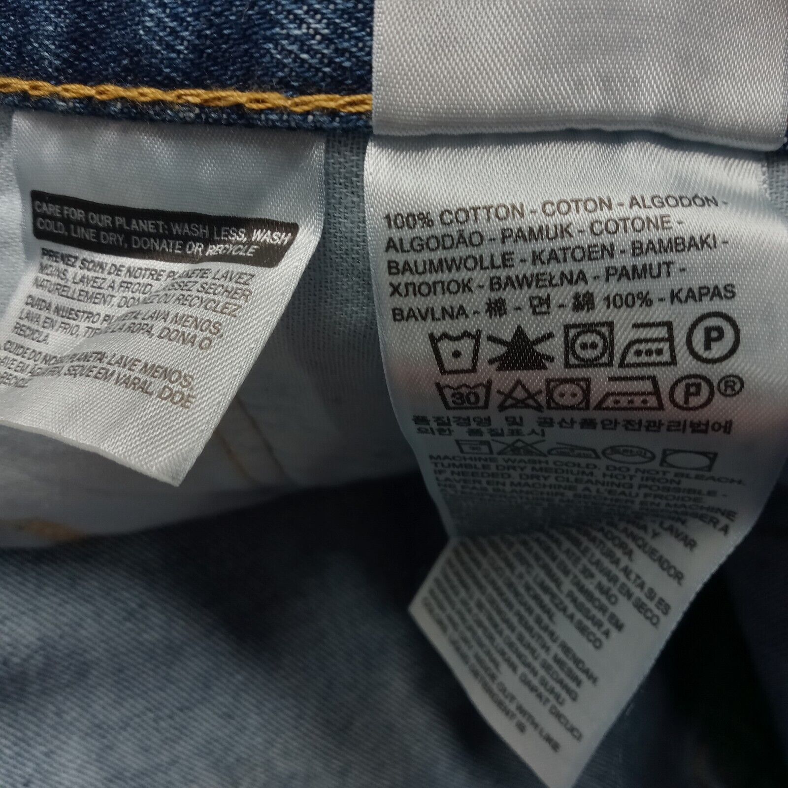 Levi's Levi's 505 Jeans Men's 52x30 Regular Fit Straight Leg Blue Size US 44 / EU 60 - 5 Thumbnail