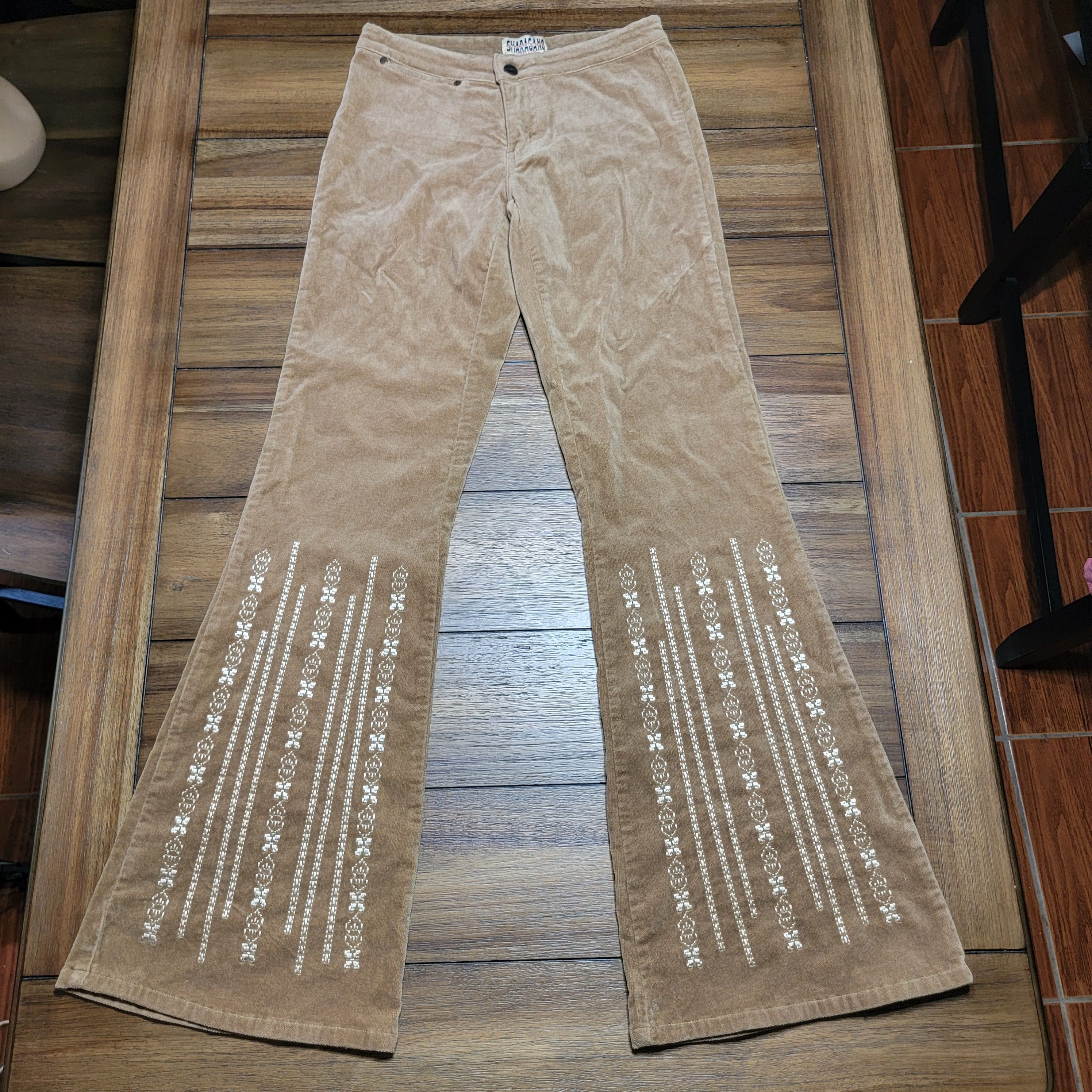 Other Sharagano Flare Bottom Pants w Embroidery Bottoms Med Grailed