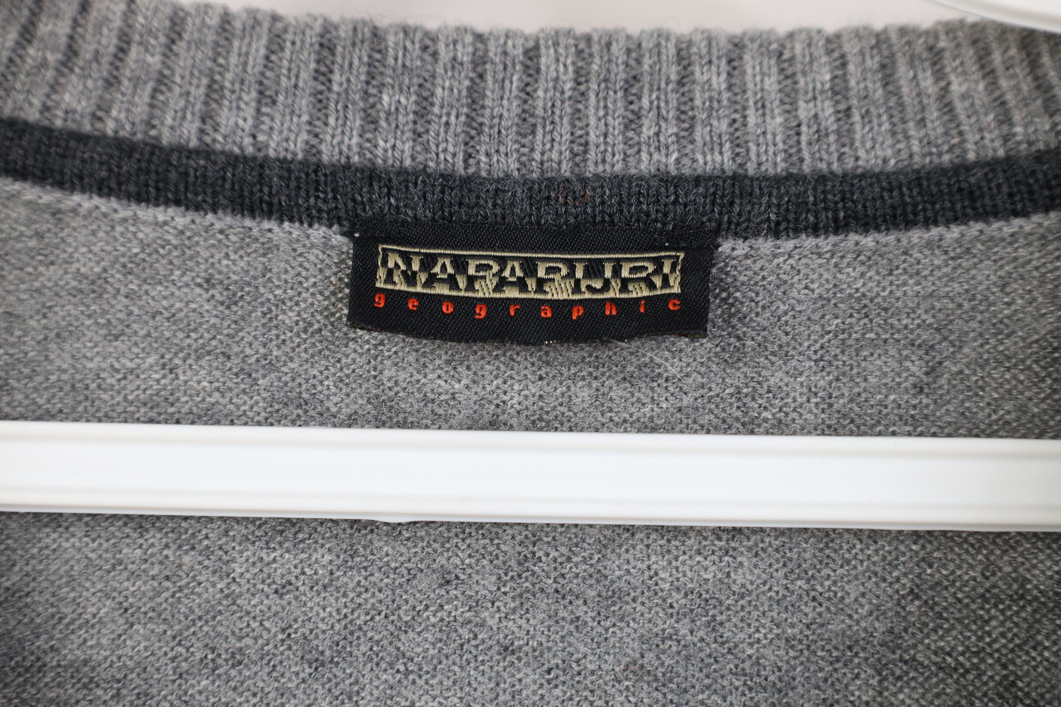 Napapijri Napapijri Geographic Lightweight Wool V-Neck Sweater Gray Size US M / EU 48-50 / 2 - 7 Thumbnail