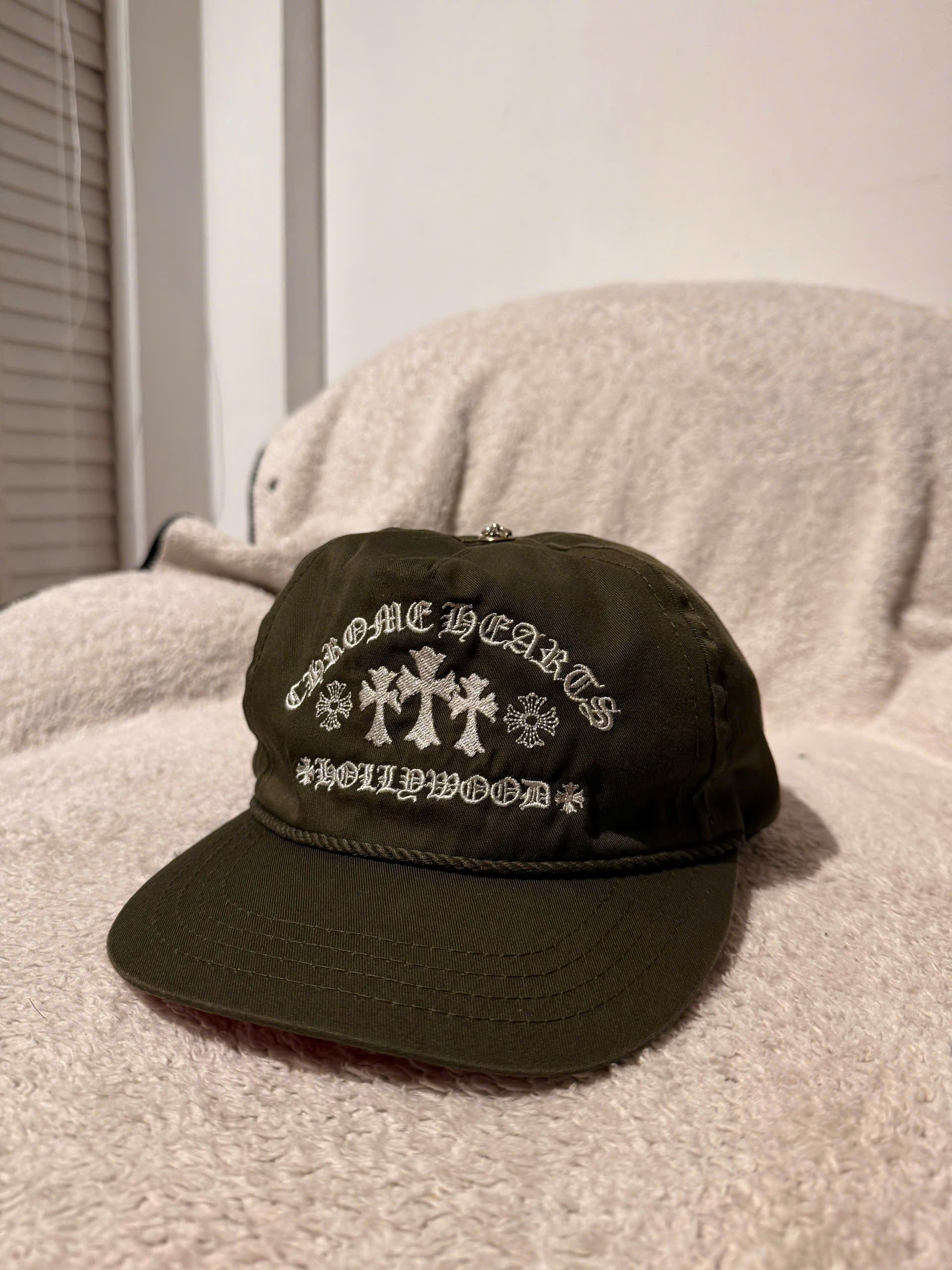Chrome Hearts Gas station triple cross embroidered hat 'olive