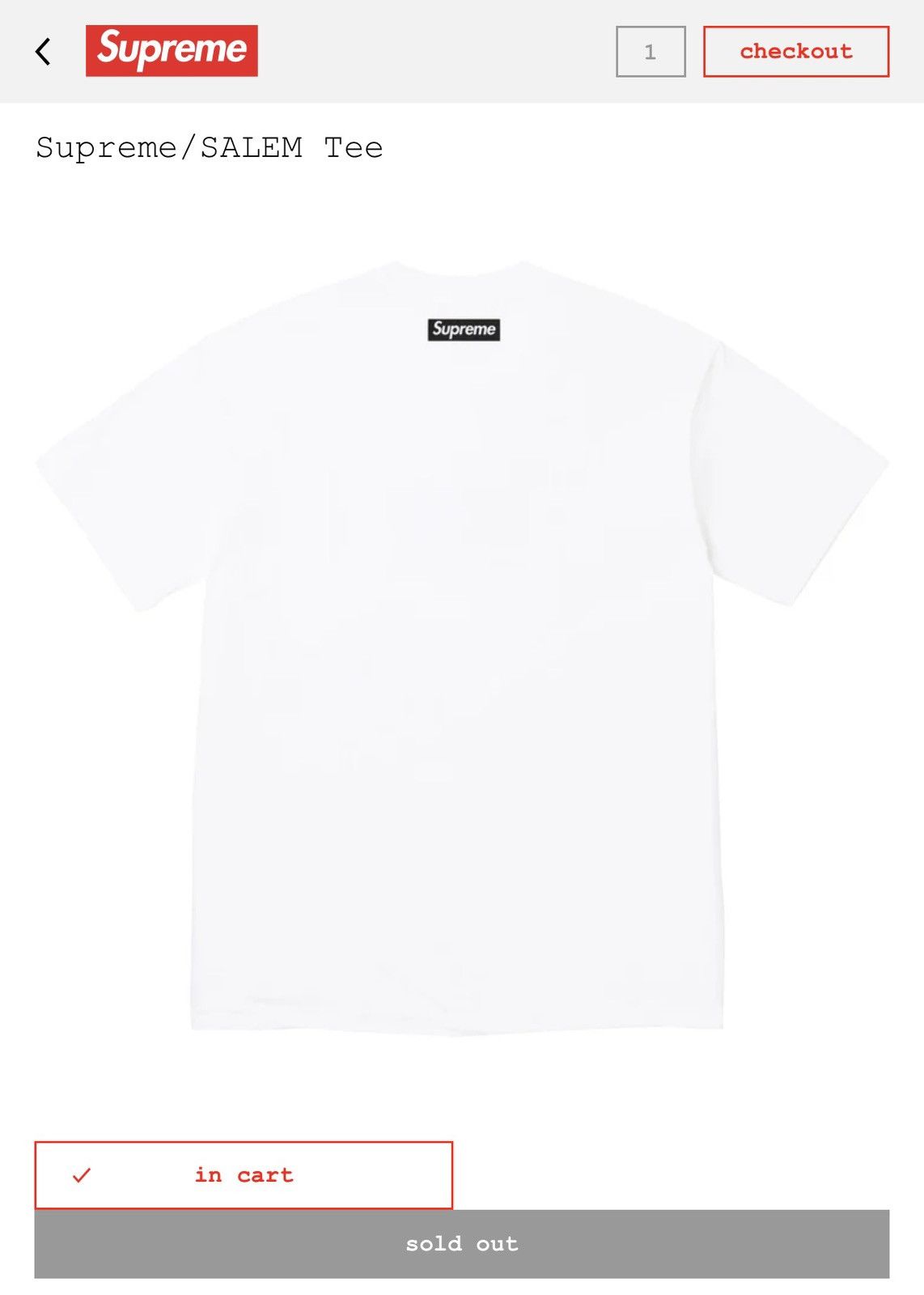 S4LEM × Supreme Supreme x Salem Tee Size US L / EU 52-54 / 3 - 2 Thumbnail