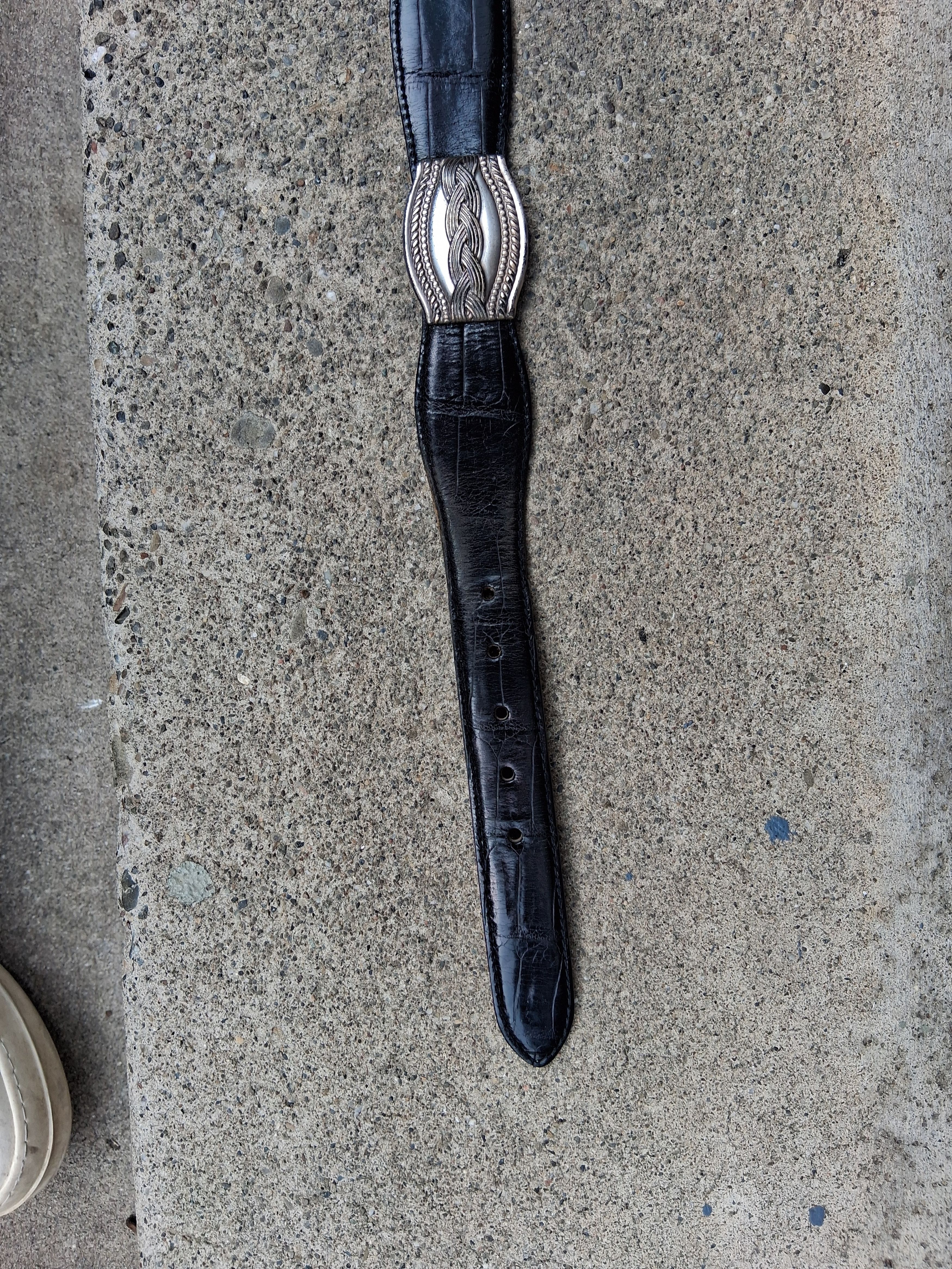 Fossil Fossil Black Leather Concho Belt Unisex GOA kmrii like Size ONE SIZE - 4 Thumbnail