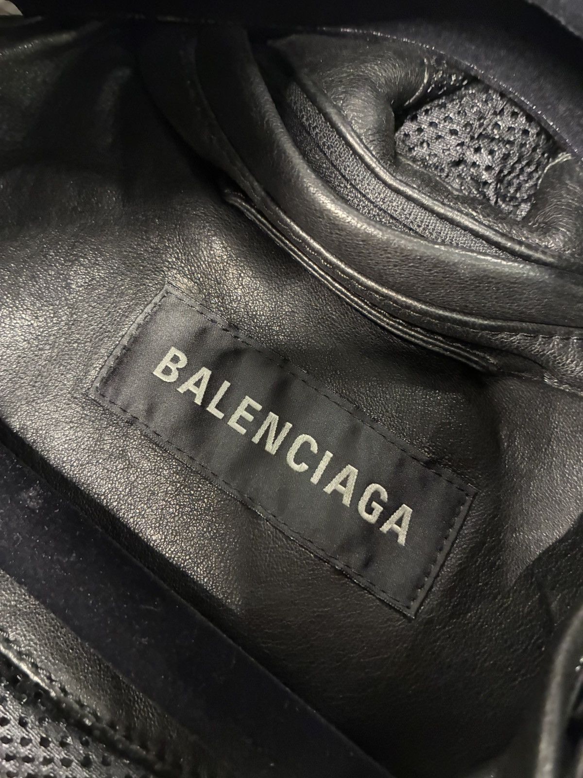 Balenciaga BALENCIAGA Smooth Leather 3B Jacket Size US XL / EU 56 / 4 - 4 Thumbnail