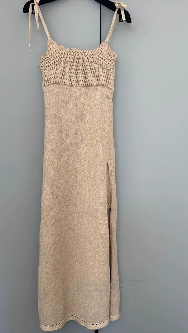 Chanel Chanel Camel-coloured suspender skirt Size XXS / US 00 / IT 34 - 1 Thumbnail