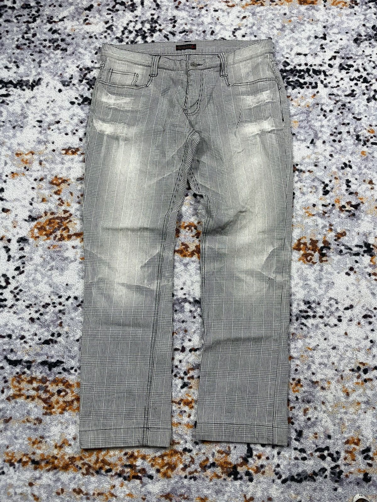 If Six Was Nine × Le Grande Bleu (L.G.B.) × Morgan Homme Morgan Homme wash tartan jeans Size US 33 - 1 Thumbnail