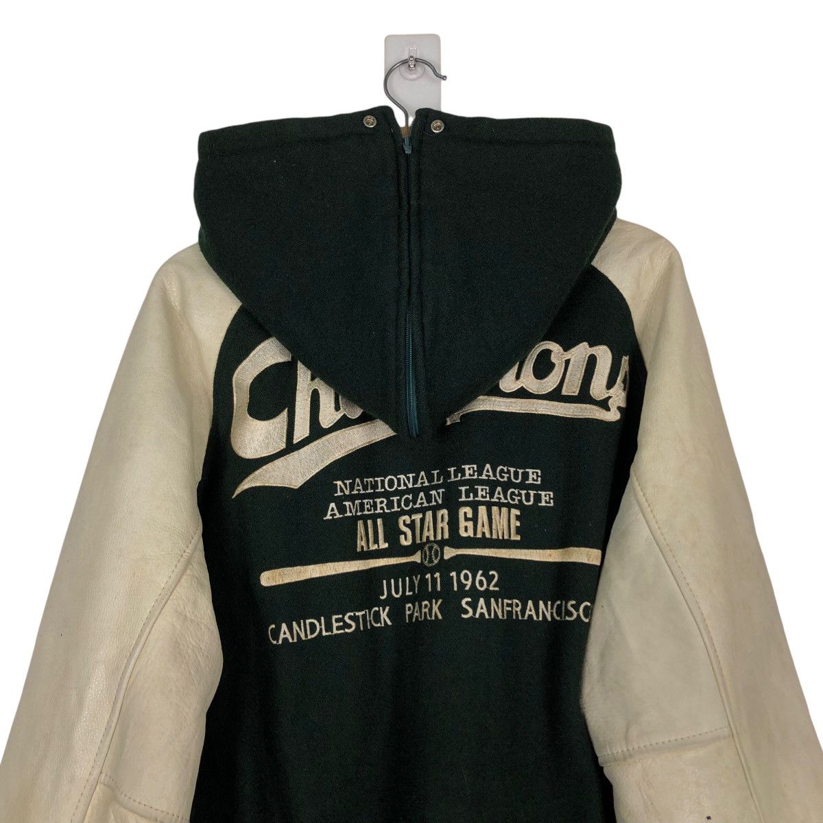 Japanese Brand 🔥Leather Jumper Stadium American National League Baseball Size US L / EU 52-54 / 3 - 9 Thumbnail
