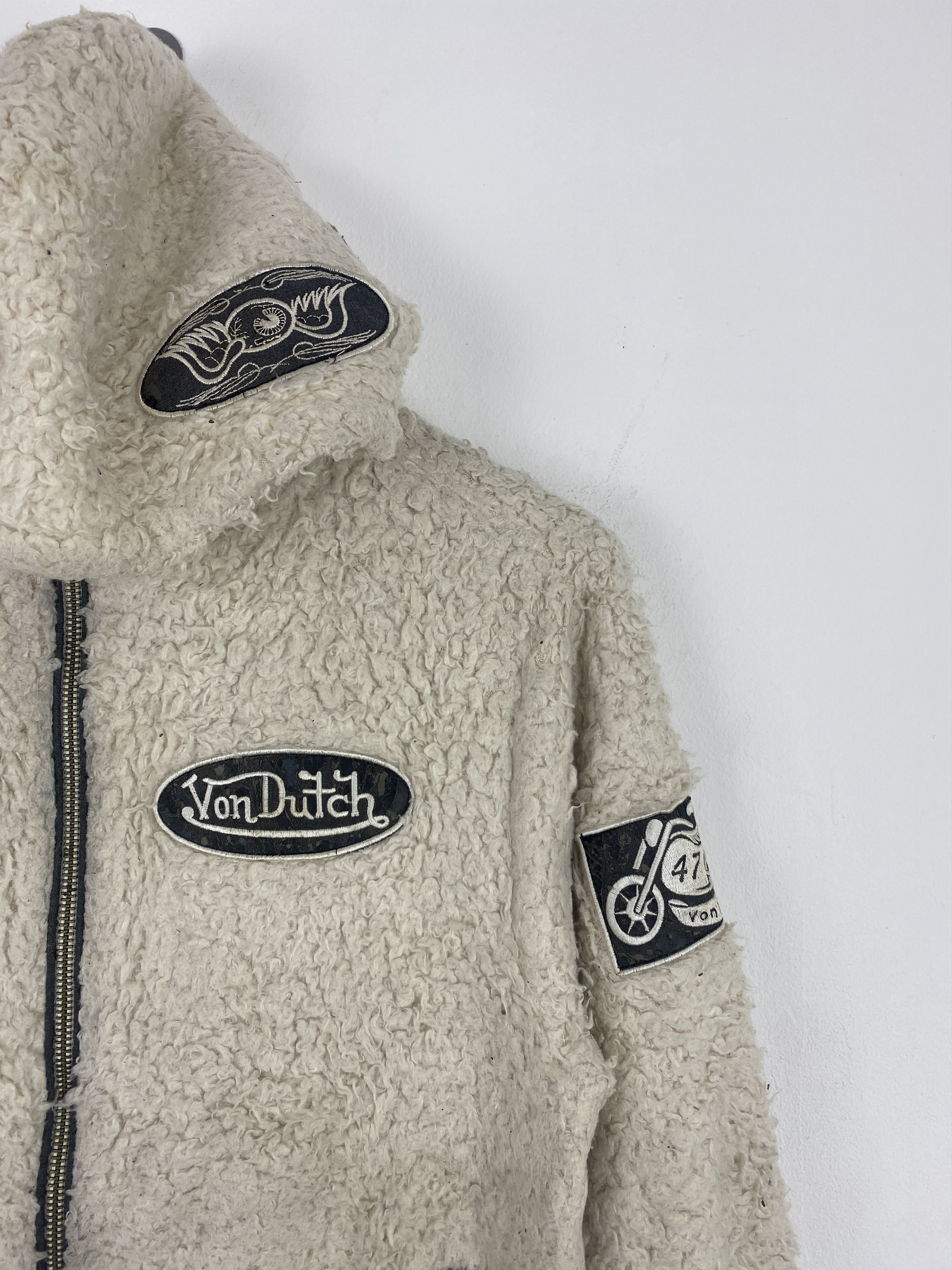 Vintage × Von Dutch Vintage Von Dutch Motorcycle Fleece Jacket J1971 Size US M / EU 48-50 / 2 - 6 Thumbnail