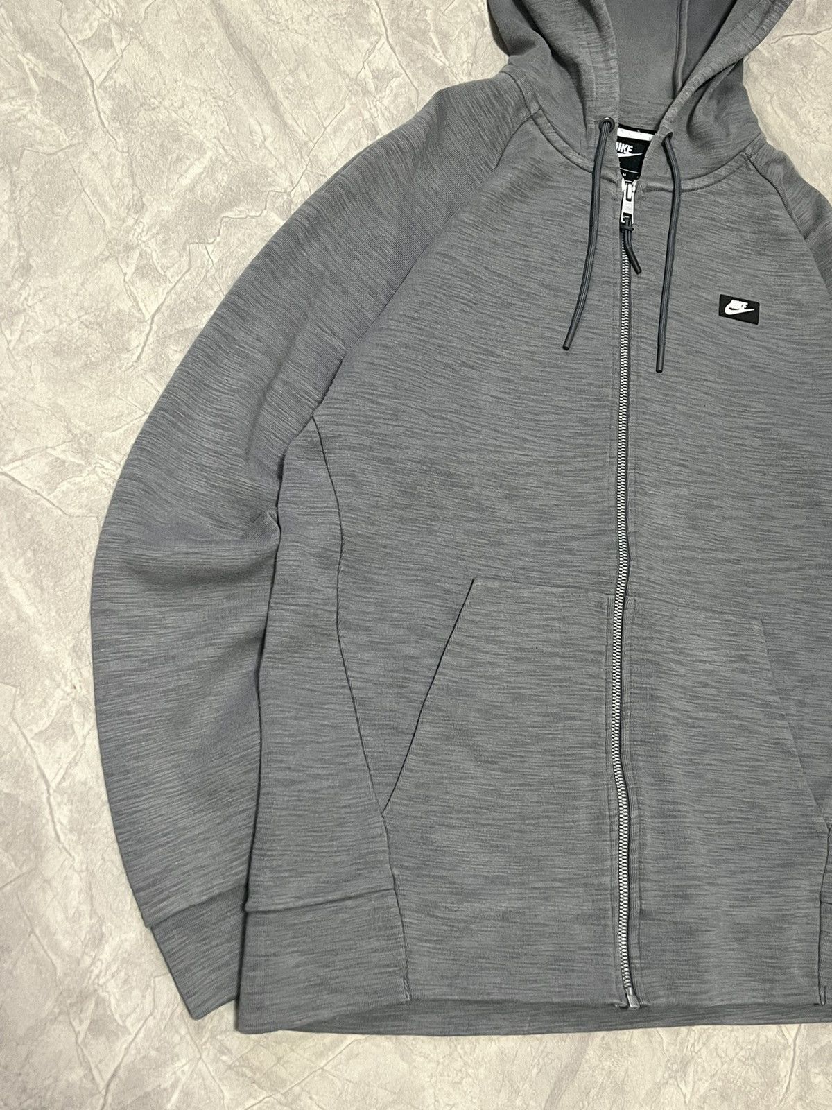 Nike Nike Grey Zip Hoodie Vintage Basic Y2K Embroidery Size US S / EU 44-46 / 1 - 2 Thumbnail