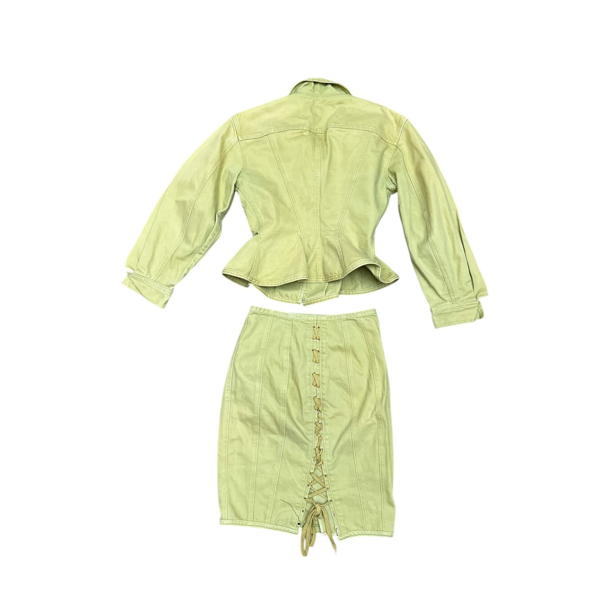 Jean Paul Gaultier Vintage Early 1990s Chartreuse Set Size S / US 4 / IT 40 - 3 Thumbnail