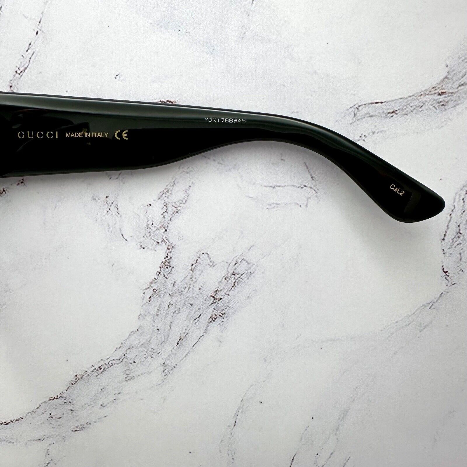 Gucci New Gucci Sunglasses New Black Gold GG Metal Logo Authentic Size ONE SIZE - 11 Thumbnail