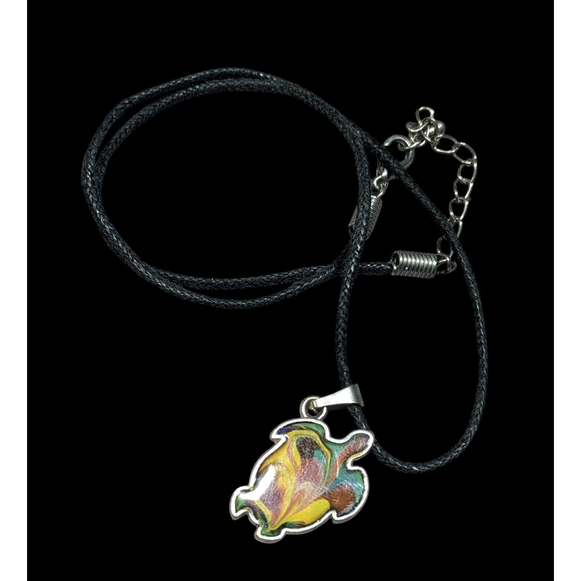Other Earthy Beach Inspired Turtle Pendant Necklace With Swirled E Size ONE SIZE - 1 Thumbnail