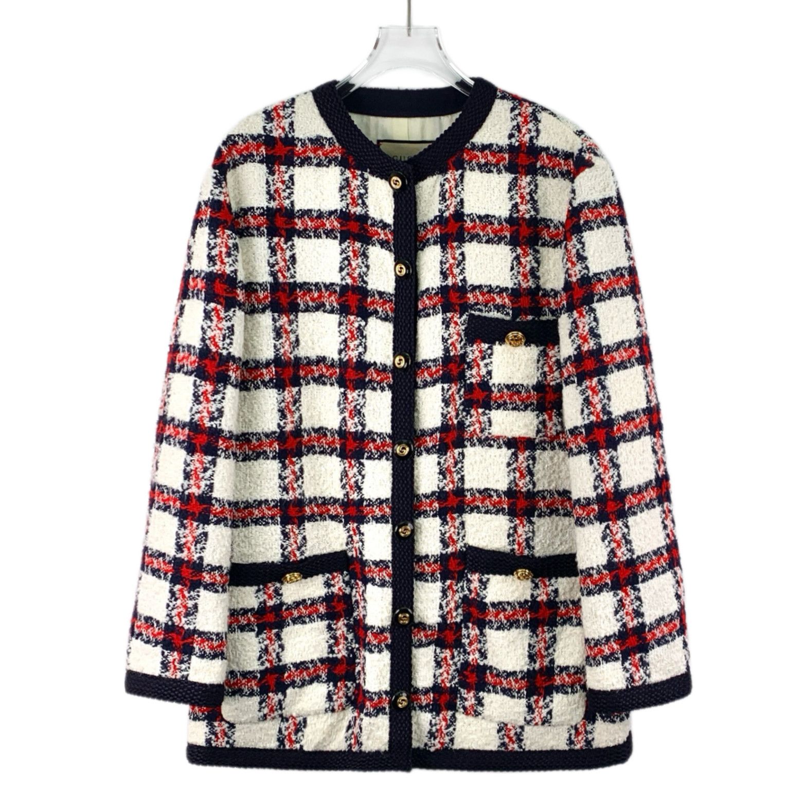 Gucci Gucci Tweed Check Jacket Multicolor (40) Size S / US 4 / IT 40 - 1 Thumbnail