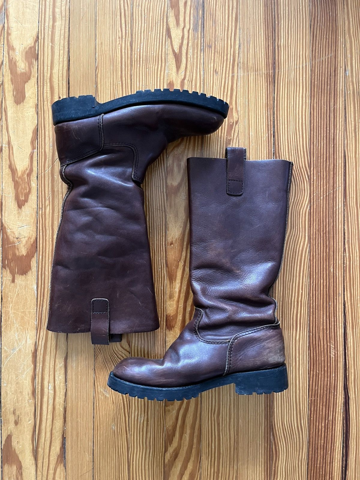 Junya Watanabe Junya Watanabe Distressed Engineer Pull Boots Brown Size US 9 / EU 42 - 2 Thumbnail