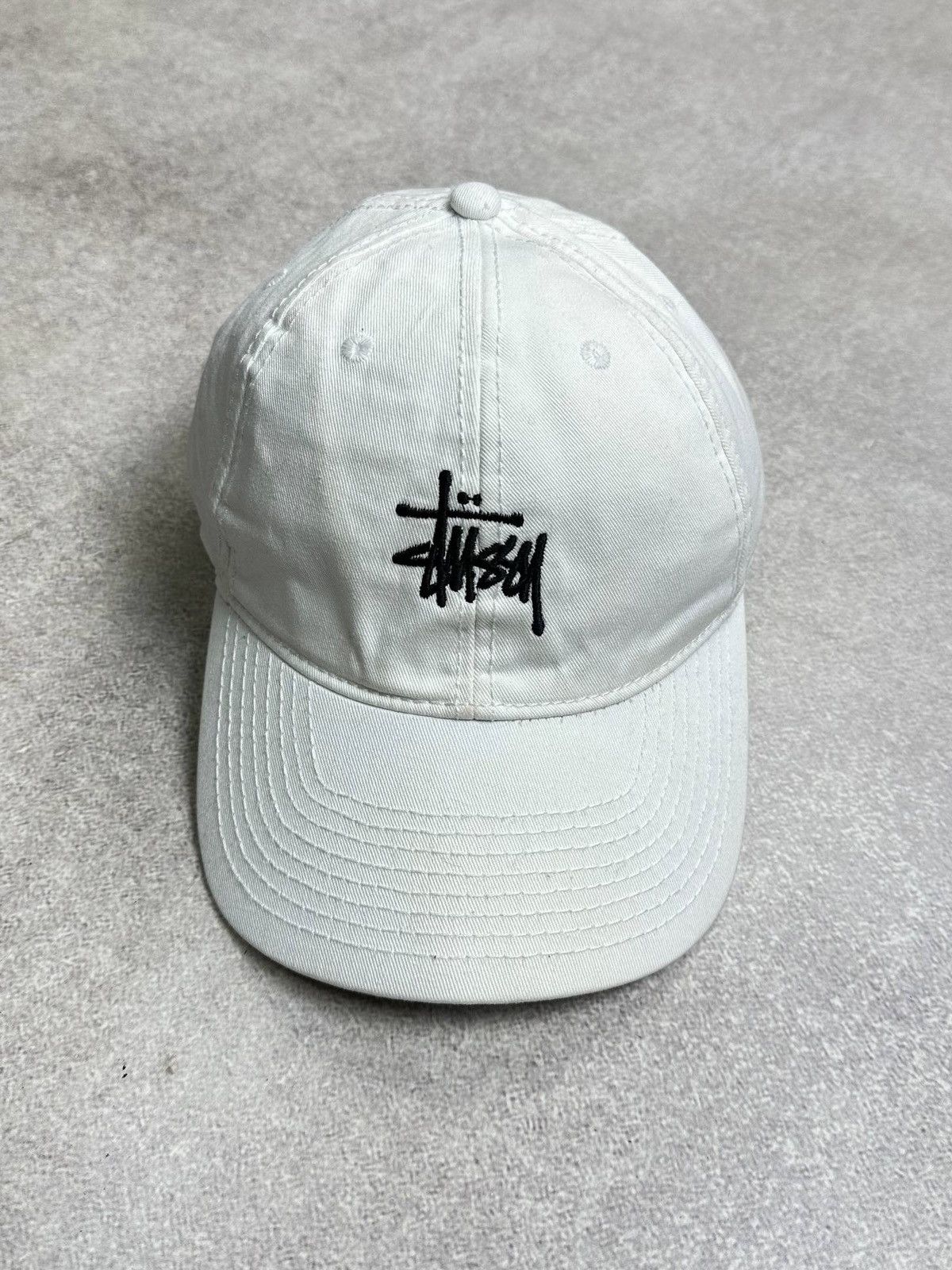 Stussy Vintage Stussy Embroidery White Cap Os Size ONE SIZE - 2 Thumbnail