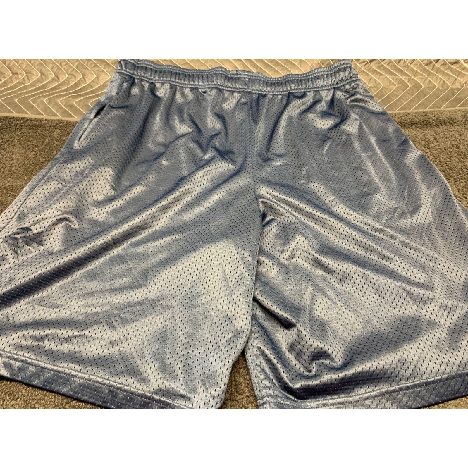 Reebok REEBOK Mens Basketball Shorts Active Athletic Navy Blue XXL Elastic Drawstring 2XL Regular Men Size US 39 - 3 Thumbnail