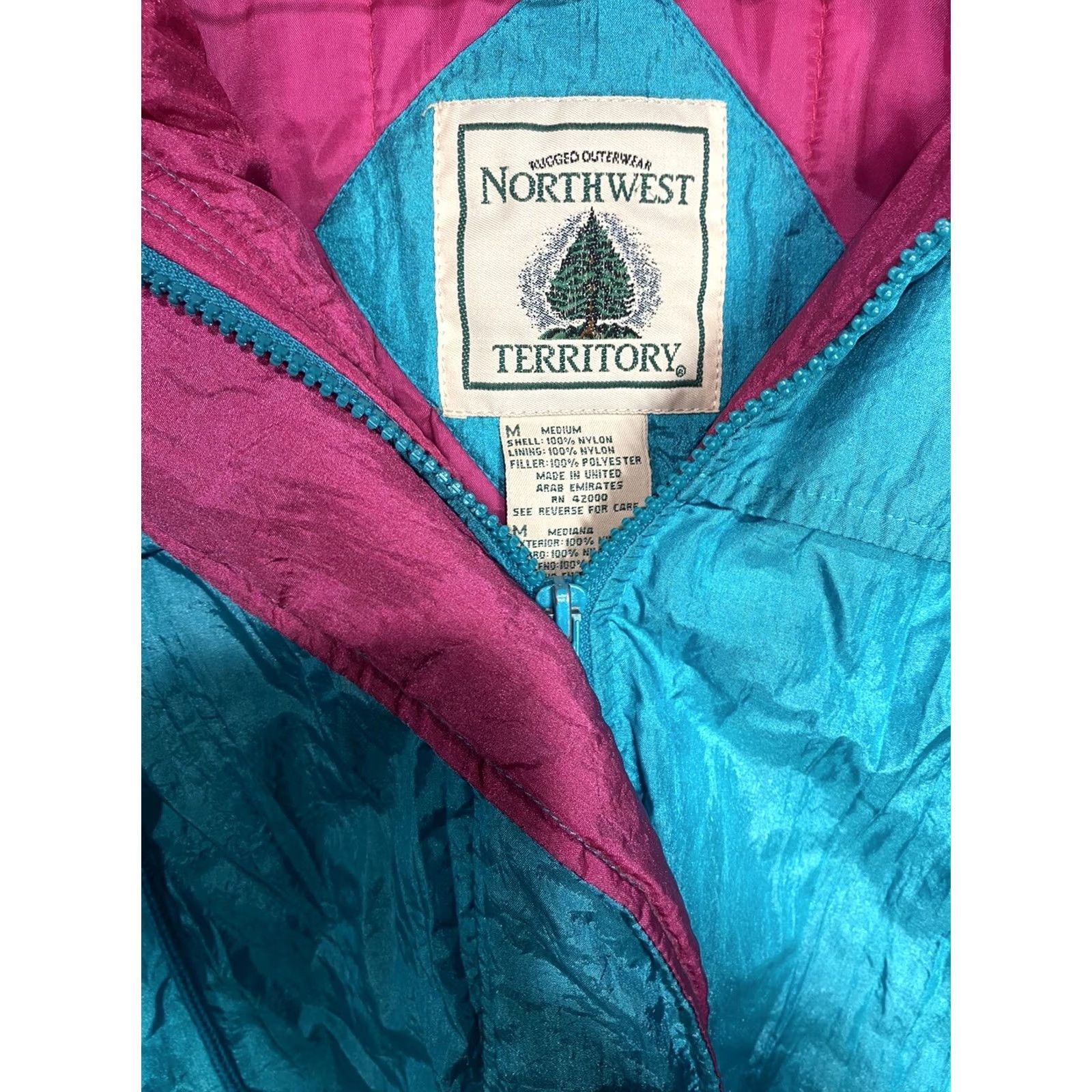 Weatherproof VINTAGE NORTHWEST TERRITORY RUGGED OUTWEAR WEATHERPROOF JACKET Women’s M Teal Size M / US 6-8 / IT 42-44 - 2 Thumbnail