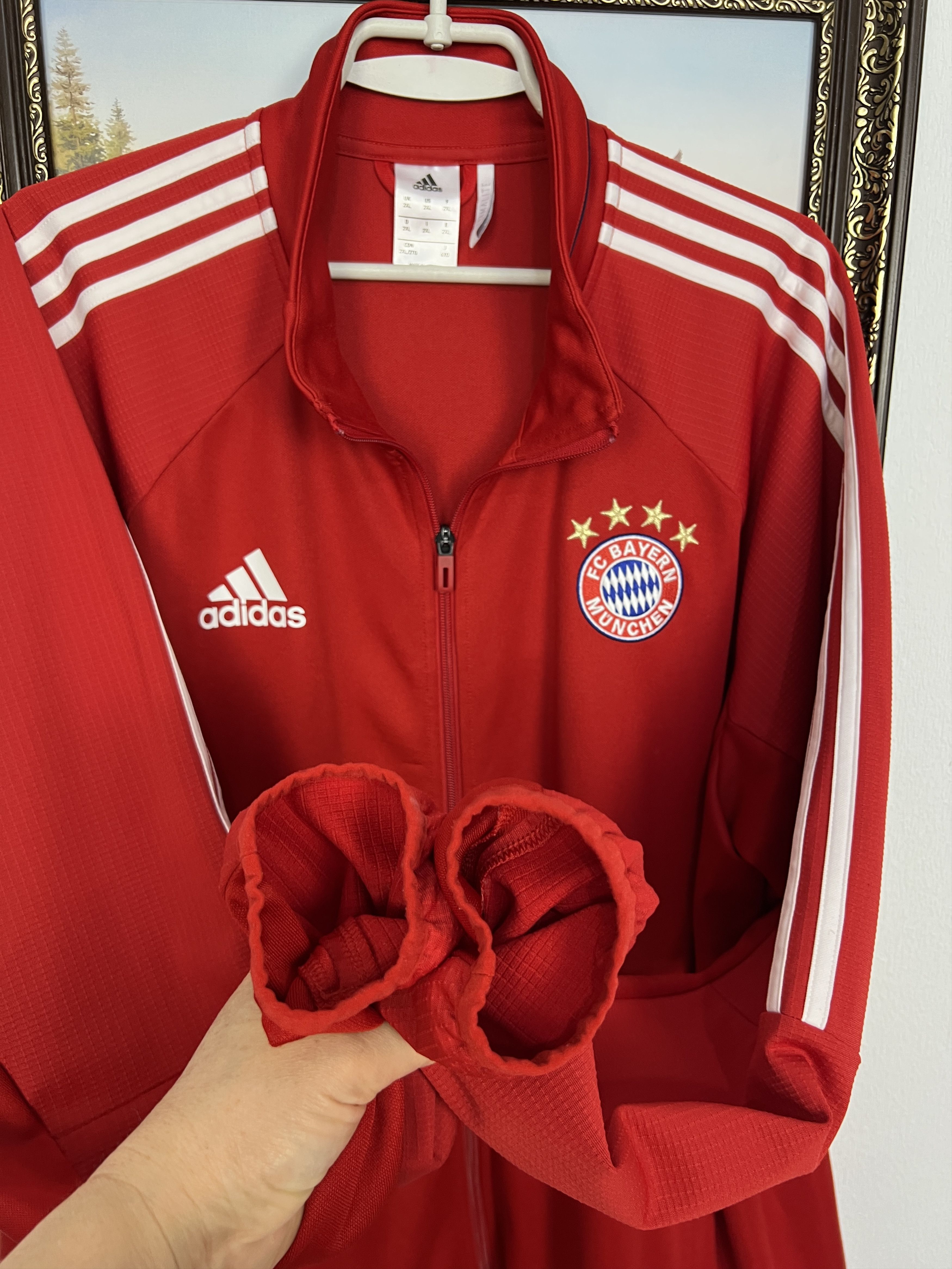 Adidas Originals Bayern Munich Football Jacket Soccer Track Top Size US XXL / EU 58 / 5 - 7 Thumbnail