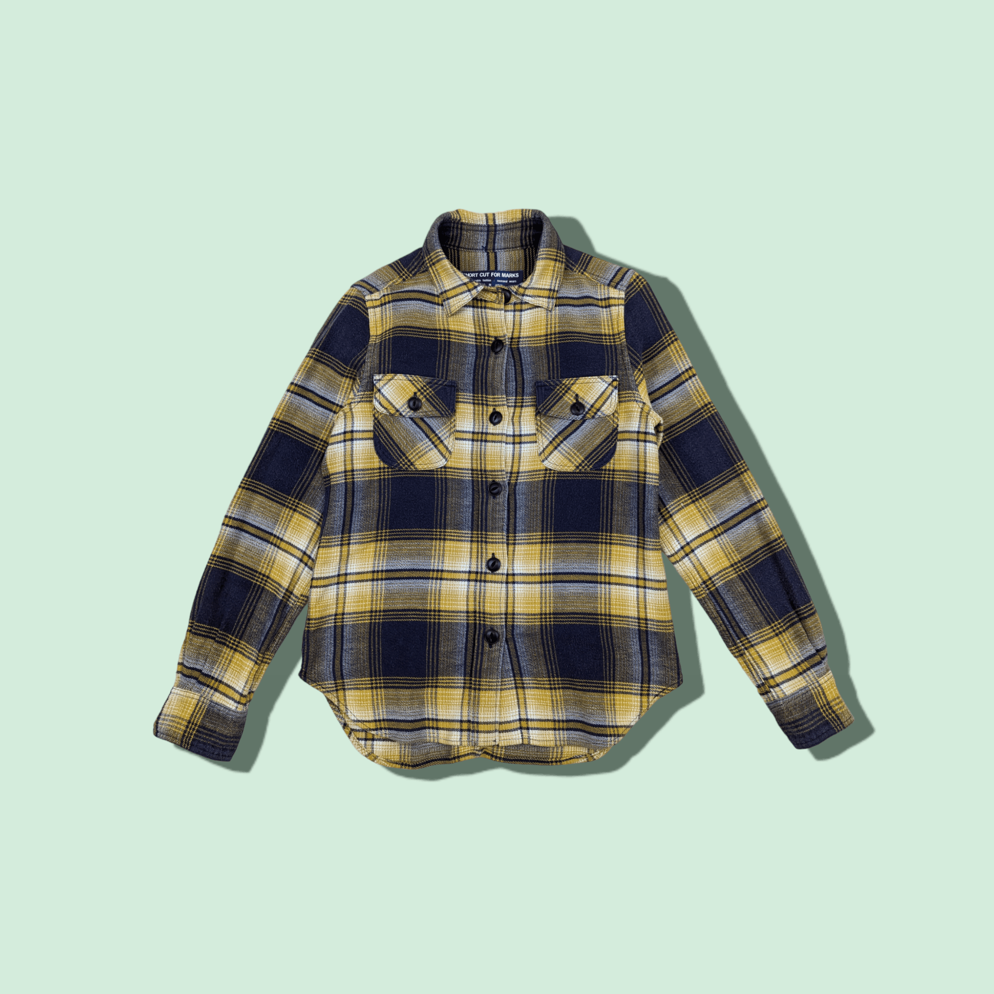 Flannel SHORT CUT FOR MARKS Button Up Flannel Shirt Yohji Yamamoto Size S / US 4 / IT 40 - 1 Thumbnail