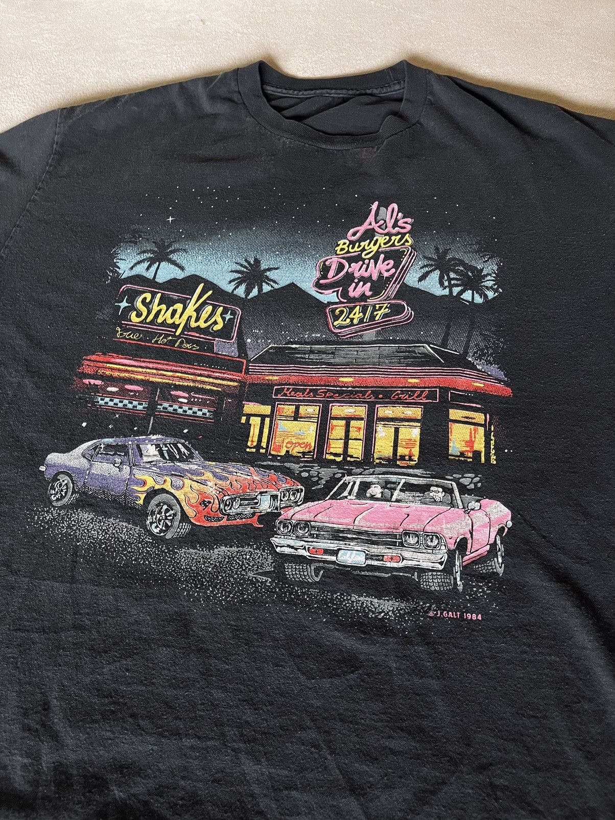 Vintage Vintage J. Galt Drive-In Tee (Black) - Large Size US L / EU 52-54 / 3 - 3 Thumbnail