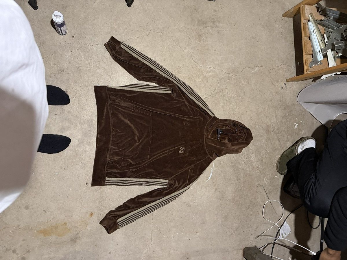 Needles Needles brown Velour Hoodie Size US L / EU 52-54 / 3 - 3 Thumbnail