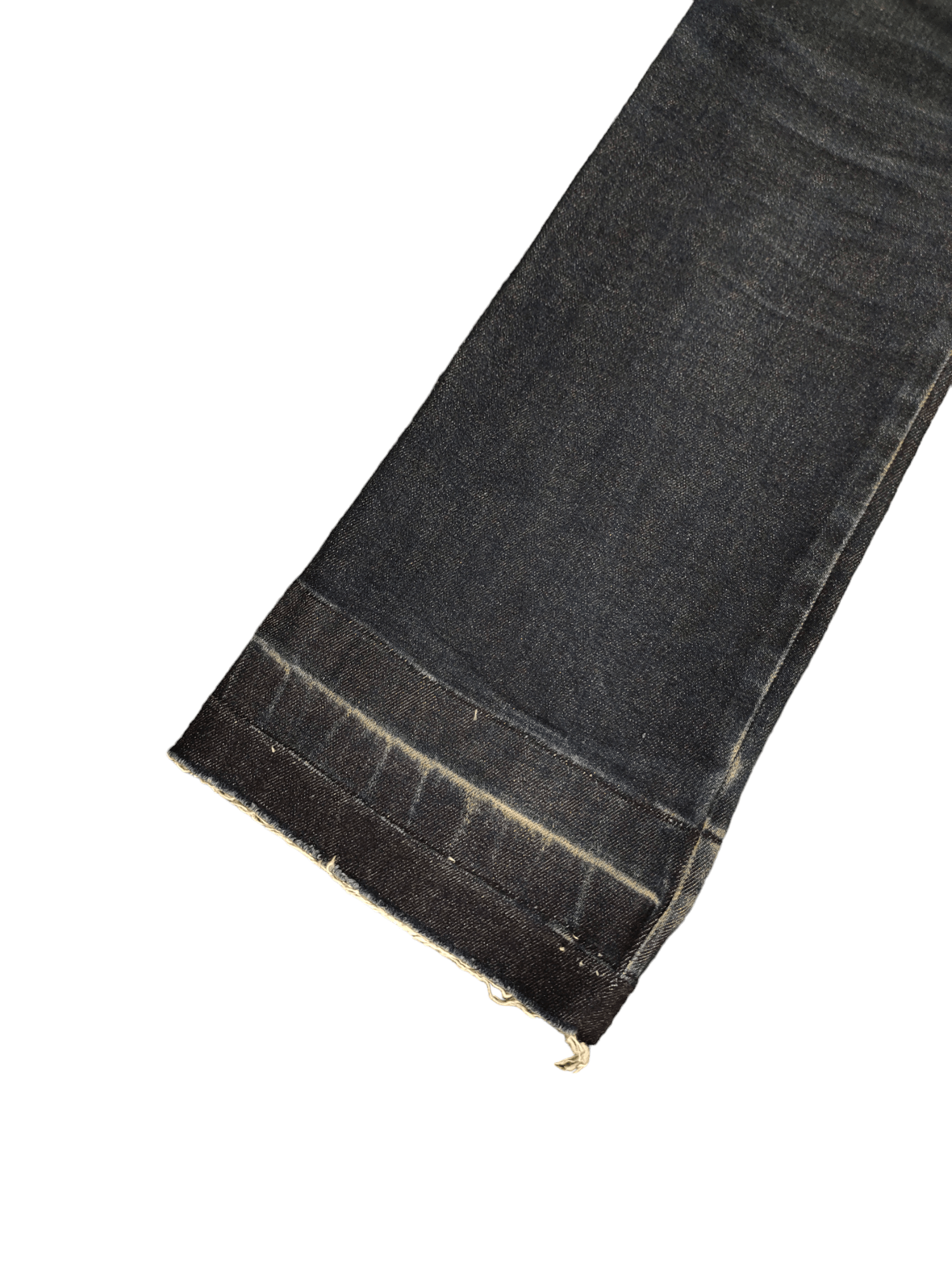 If Six Was Nine Flare Jeans Body Butter Japan Leather Trim Denim Bootcut Y2k Size US 31 - 19 Thumbnail