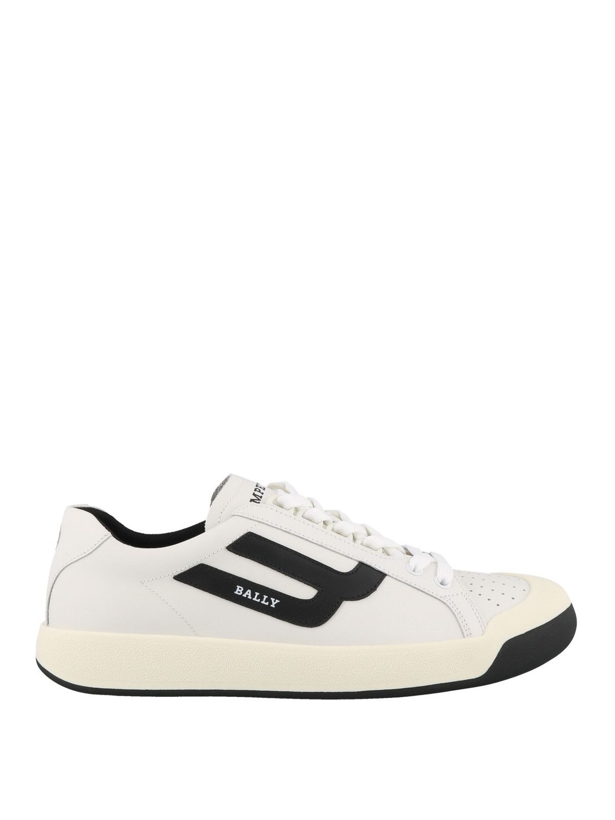 Bally o1y1224 Leather Low-Top Sneakers in White/Black Size US 6 / EU 39 - 2 Thumbnail