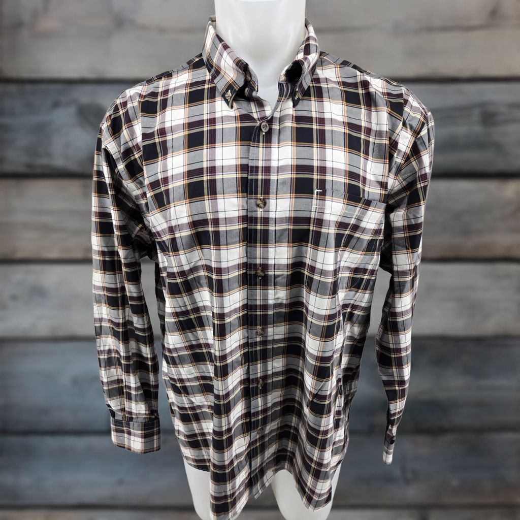 Vintage Cabela's Men’s 2XL Plaid Button Down Shirt Wrinkle-Free Dress Shirt Pocket Shirt Size 48R - 1 Thumbnail