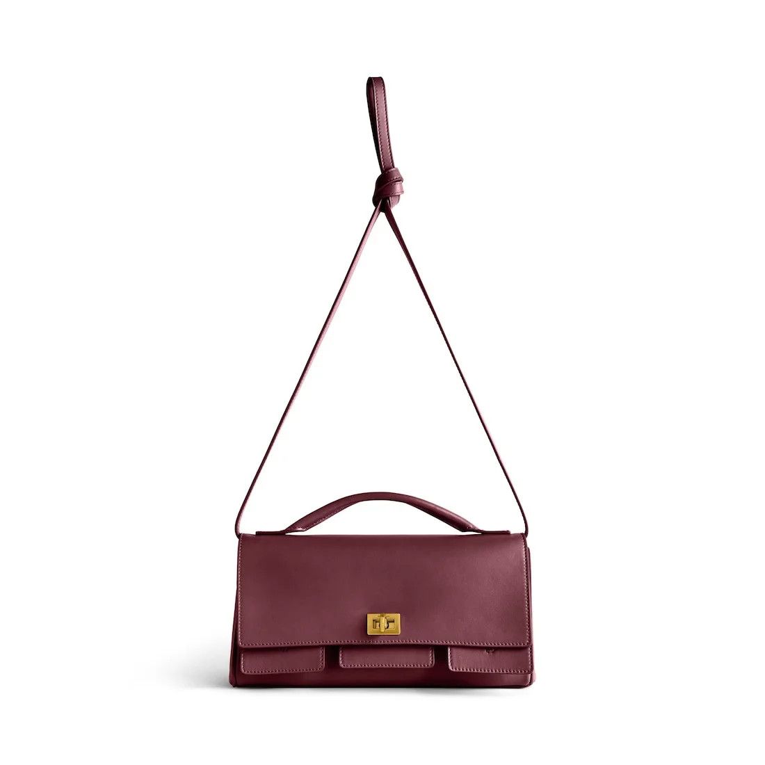 Balenciaga os11x0126 Size: OS / Bel Air Small Clutch On Strap Burgundy Size ONE SIZE - 4 Thumbnail