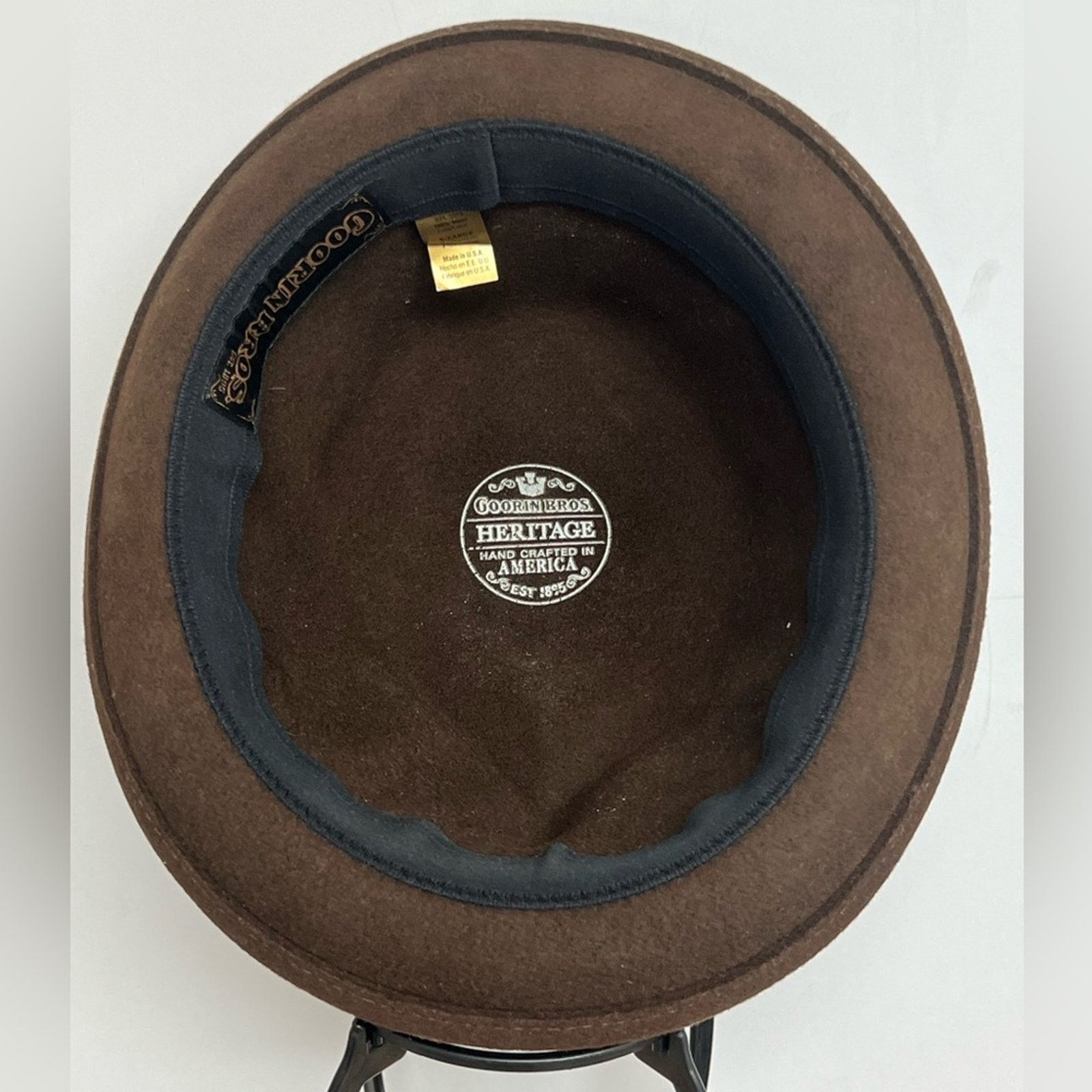 Goorin Bros. Goorin Bros Brown Wool Fedora Hat XL 100% Wool MADE IN USA Size ONE SIZE - 6 Thumbnail