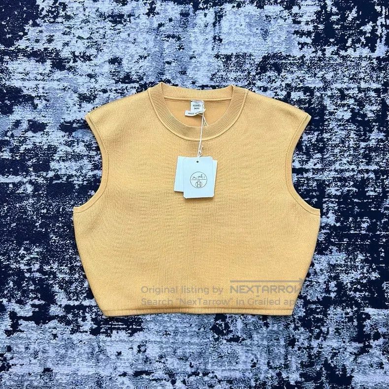 Hermes Hermes Orange Sleeveless Knit Top Vest Size XS / US 0-2 / IT 36-38 - 2 Thumbnail