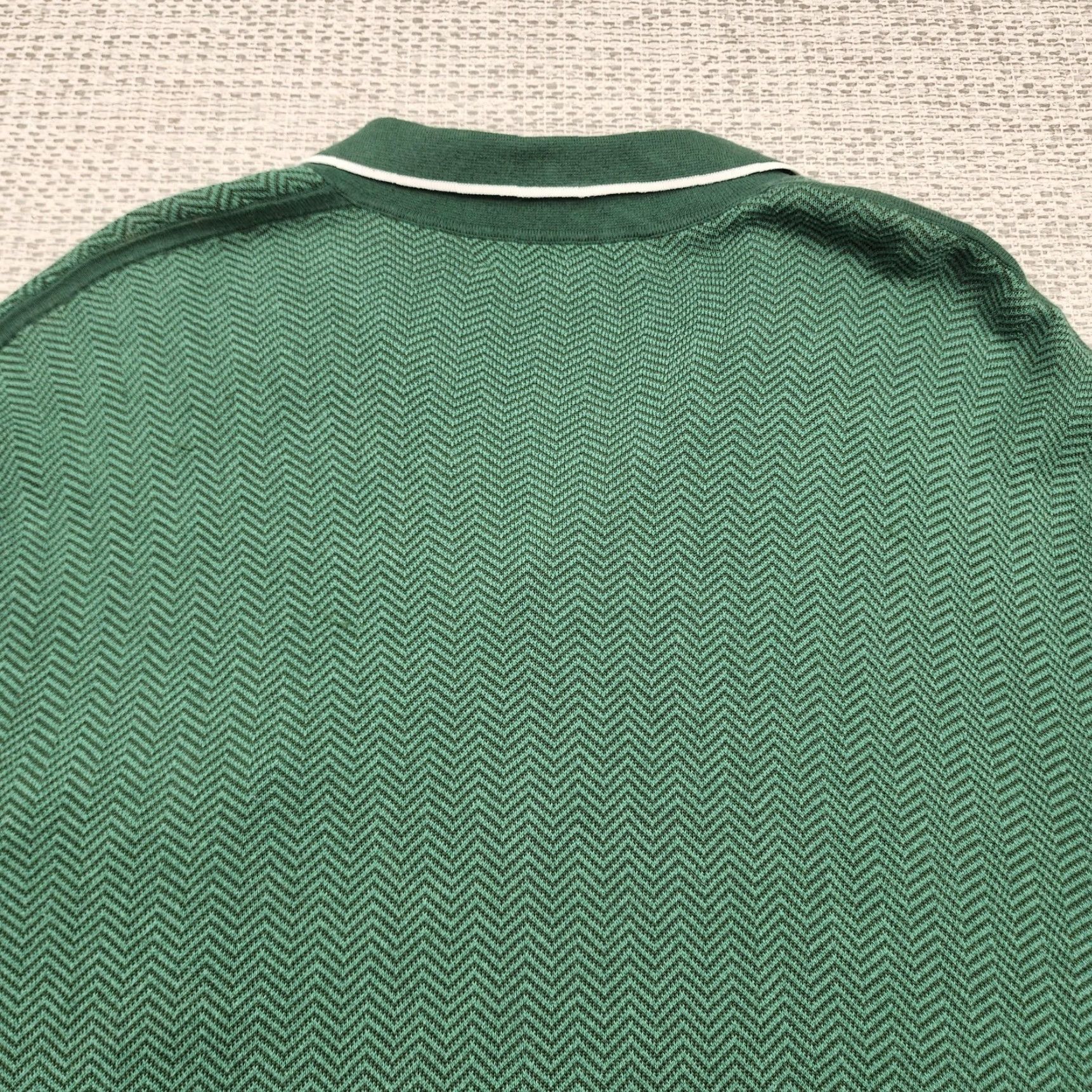 Rag & Bone rag & bone Shirt Mens XL Green Knit Button Up Collar Herringbone Pocket Stretch Size US XL / EU 56 / 4 - 7 Thumbnail