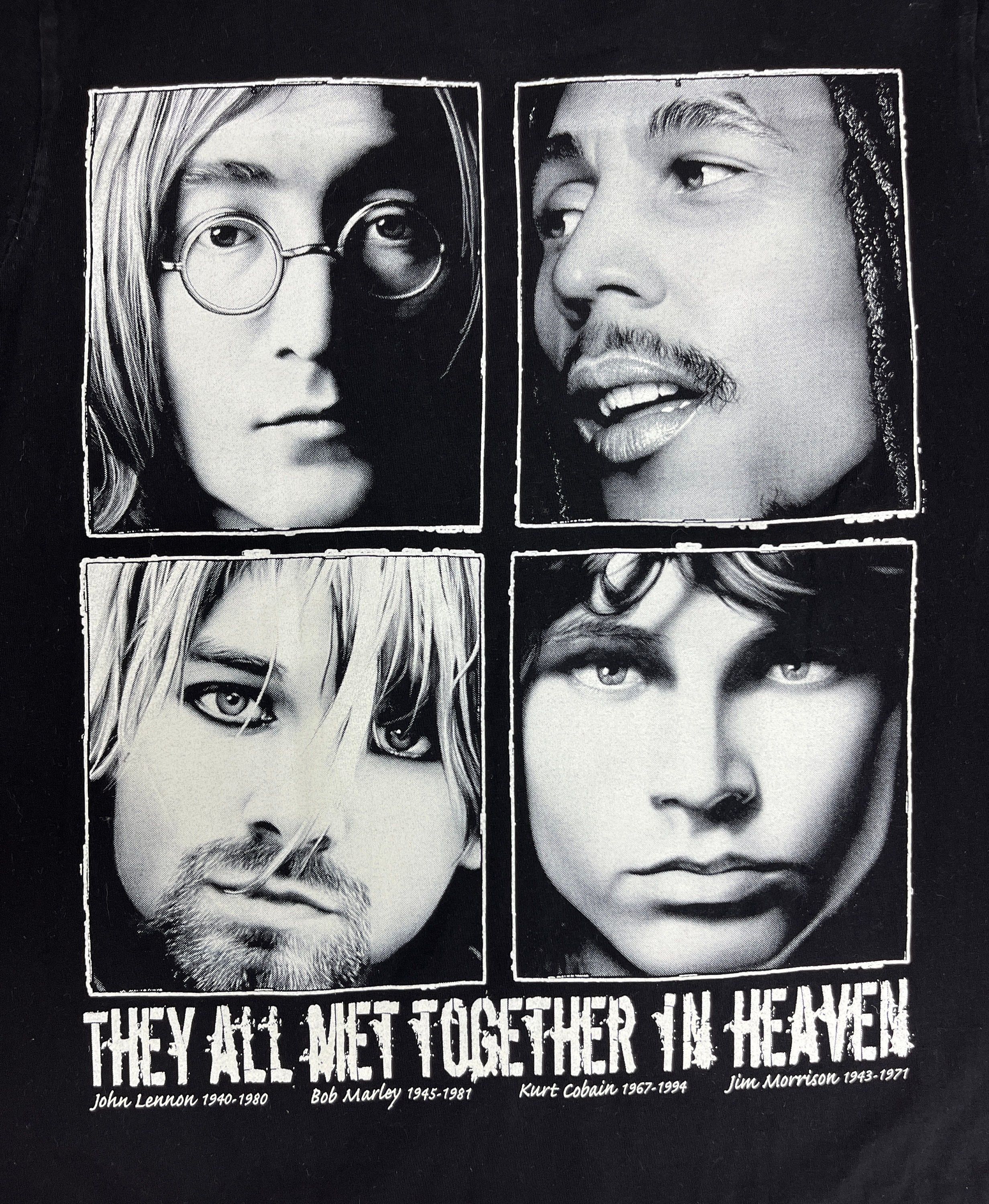 Vintage Music Legends They All Met In Heaven Vintage Black T-Shirt Size US M / EU 48-50 / 2 - 2 Thumbnail