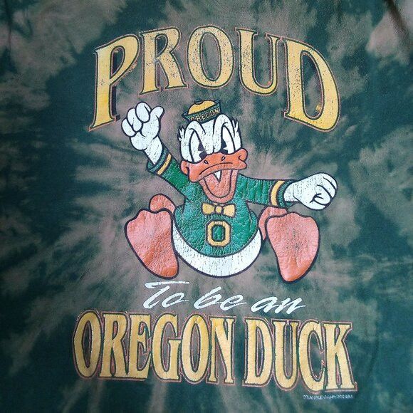 Other Vintage 90s Proud To Be An Oregon Duck Tie Dye T-Shirt Size US L / EU 52-54 / 3 - 1 Thumbnail