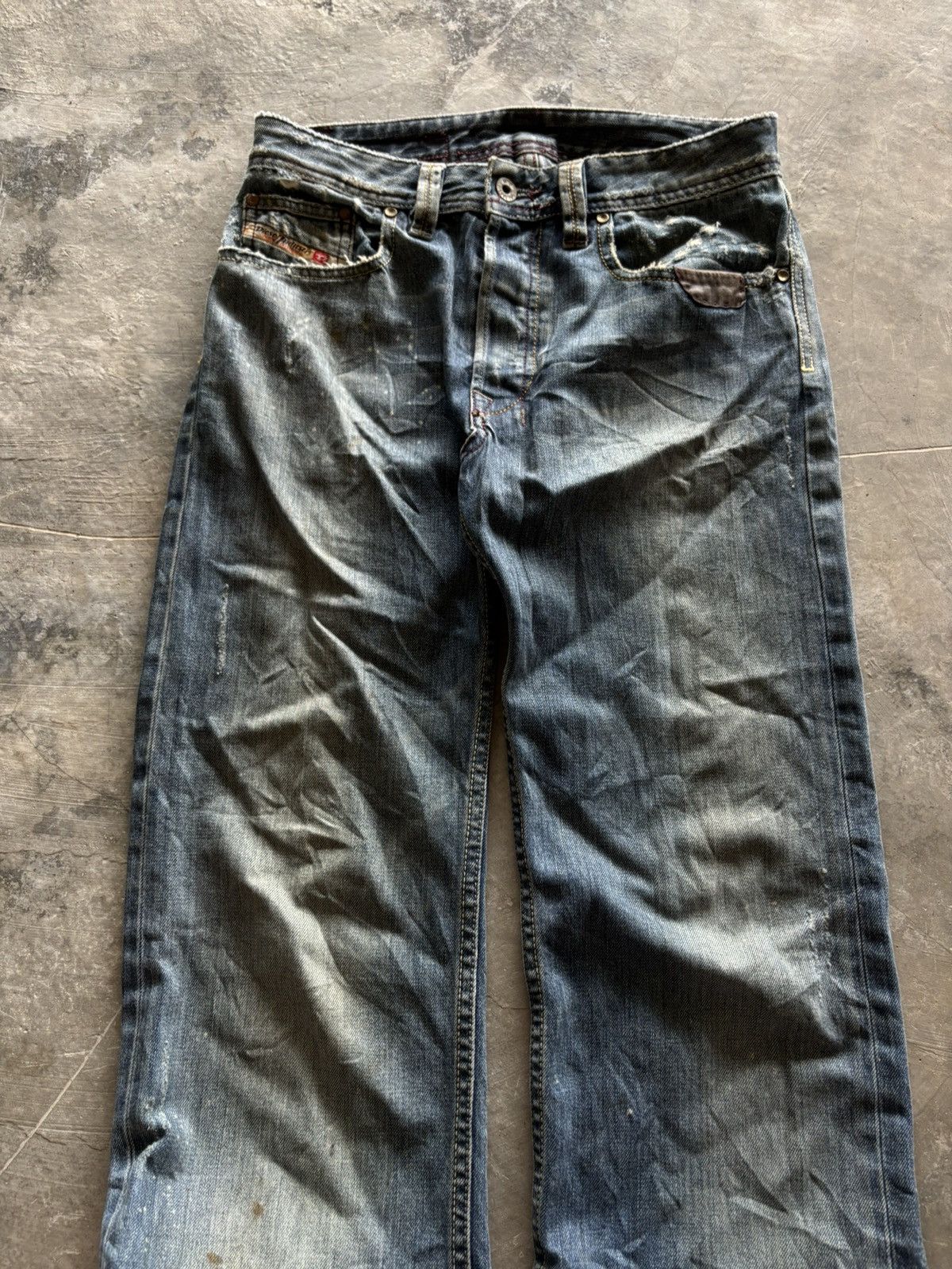 Diesel DIESEL distressed jeans rusty wash splatter punk grunge goth Size US 29 - 2 Thumbnail