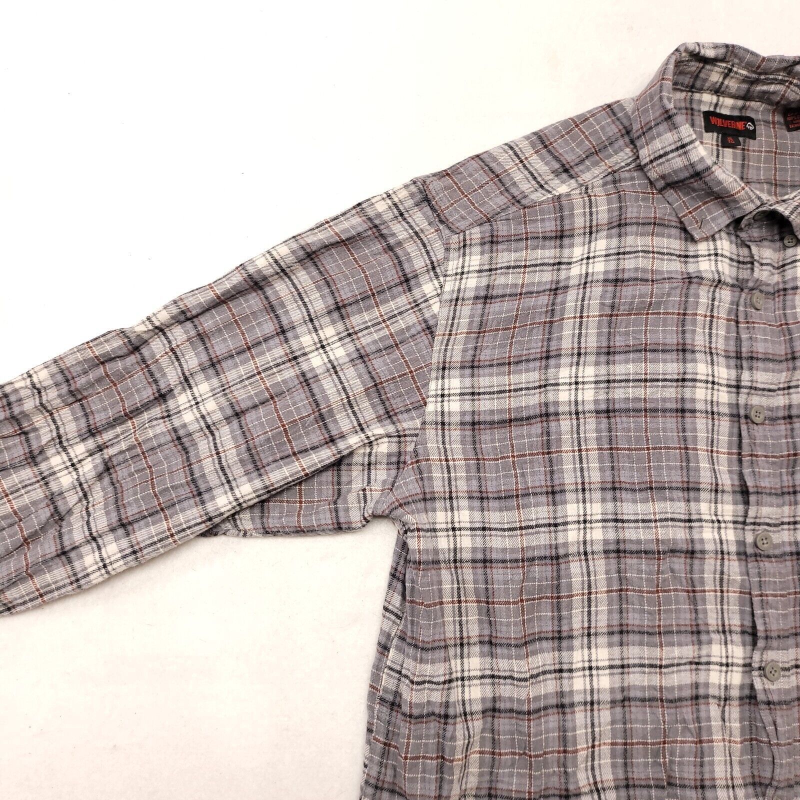 Wolverine Wolverine Tartan Flannel Shirt Mens Size Extra Large XL Gray Size US XL / EU 56 / 4 - 4 Thumbnail