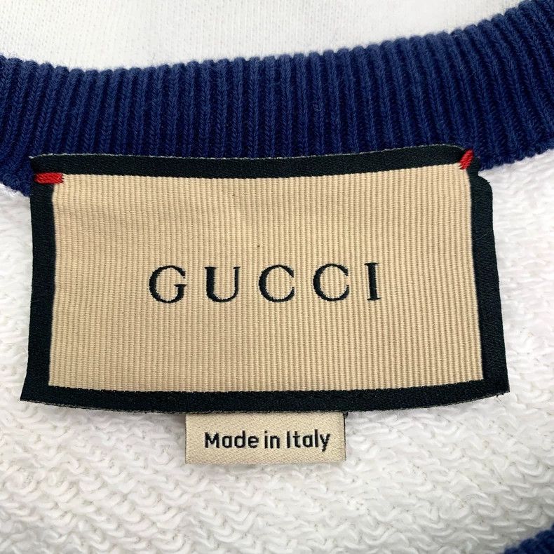 Gucci Gucci White logo embroidered round-neck cotton sweatshirt 2 Size US S / EU 44-46 / 1 - 6 Thumbnail