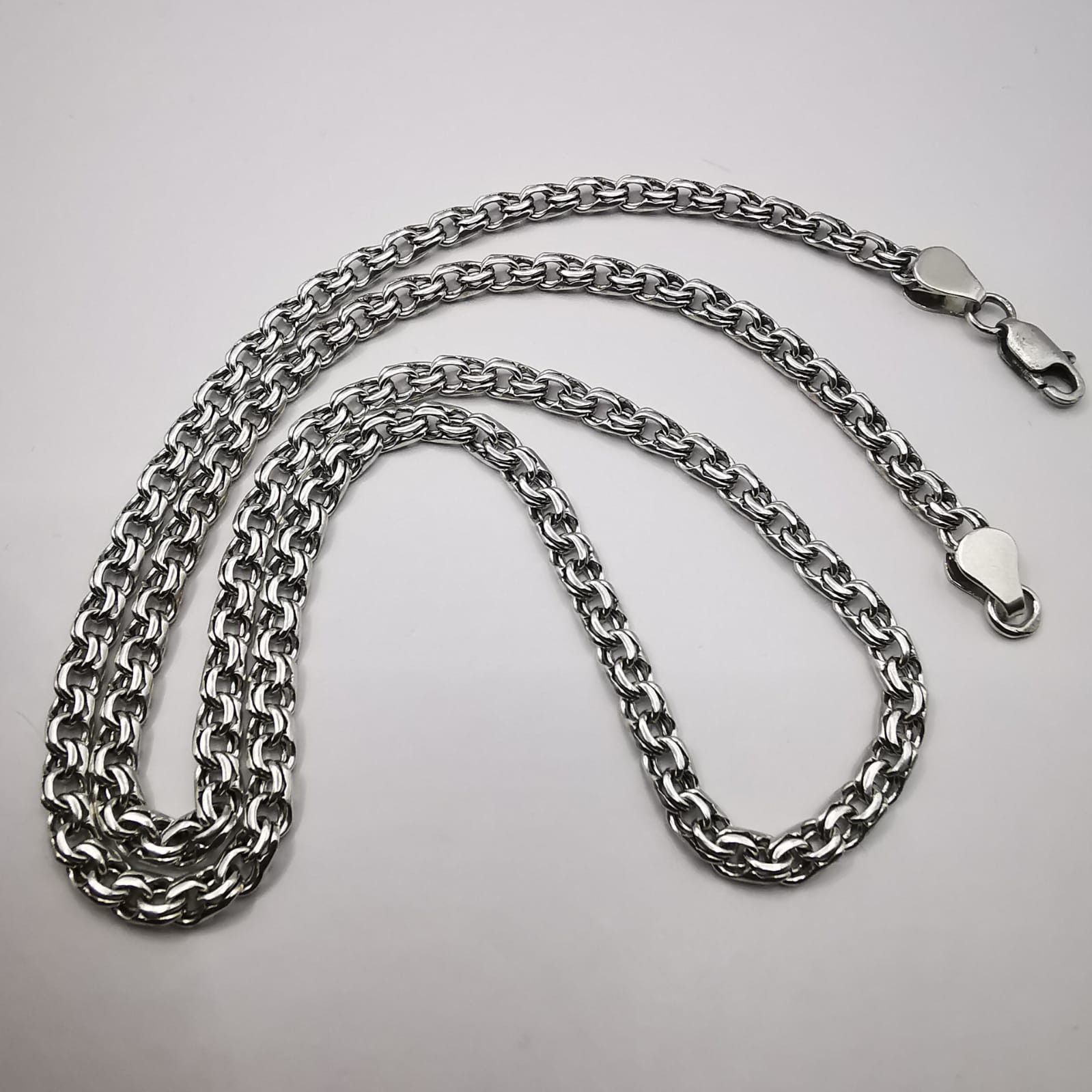 Sterling Silver Vintage Jewelry Chain, 925 Sterling Silver, Signed 20,50g Size ONE SIZE - 1 Thumbnail